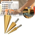 Bộ 3 mũi khoan tháp titanium 4 - 32mm đa năng
