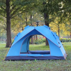 Lều cắm trại tự bung dành cho 1-3 người chống thấm nước, chống nắng, Màu xanh dương