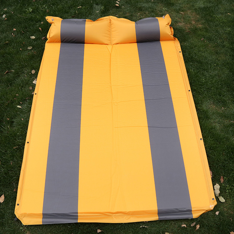 Đệm bơm hơi đôi tự động cắm trại có gối chống thấm tiện dụng
