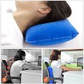 Gối nỉ bơm hơi gấp gọn dùng du lịch dã ngoại văn phòng , Màu xanh tím than	