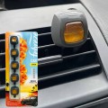 Vỉ 5 viên nước hoa kẹp cửa gió ô tô, khử mùi xe hơi, Màu vàng