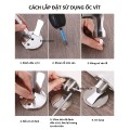 Chặn cửa chống va đập dán sàn tiện lợi, an toàn, Màu bạc