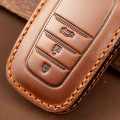 Vỏ bọc chìa khóa ô tô Toyota da bò thủ công , Màu đen