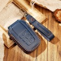 Vỏ bọc chìa khóa ô tô Toyota da bò thủ công , Màu đen