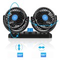Quạt đôi mini xoay 360 độ 12V-24V tiện ích trên ô tô, Loại 24V cắm tẩu (dùng cho xe tải 2 bình ắc quy lớn)	