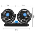 Quạt đôi mini xoay 360 độ 12V-24V tiện ích trên ô tô, Loại 24V cắm tẩu (dùng cho xe tải 2 bình ắc quy lớn)	