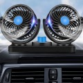 Quạt đôi mini xoay 360 độ 12V-24V tiện ích trên ô tô, Loại 24V cắm tẩu (dùng cho xe tải 2 bình ắc quy lớn)	