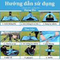 Lều cắm trại tự bung 210 x 200 x 135 cm cho 4 người chống nước, Màu xanh dương