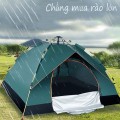 Lều cắm trại tự bung 210 x 200 x 135 cm cho 4 người chống nước, Màu xanh dương