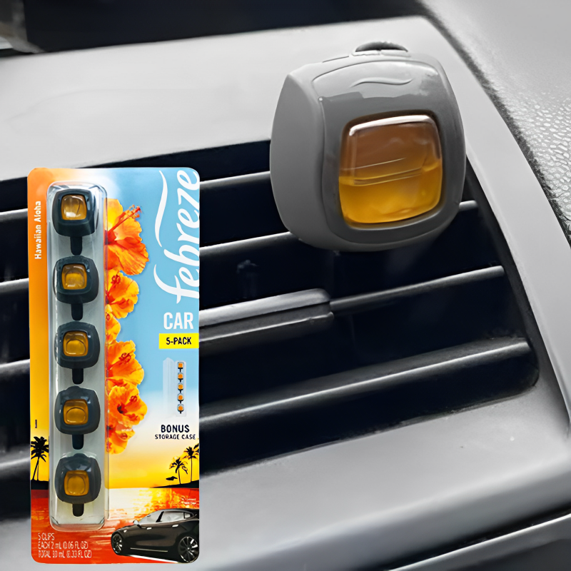 Vỉ 5 viên nước hoa kẹp cửa gió ô tô, khử mùi xe hơi