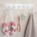 Thanh treo đồ dán tường dính siêu chắc 6 móc