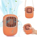 Quạt đeo cổ, quạt sạc tích điện mini cầm tay, Màu cam