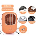 Quạt đeo cổ, quạt sạc tích điện mini cầm tay, Màu cam