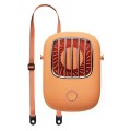 Quạt đeo cổ, quạt sạc tích điện mini cầm tay, Màu cam