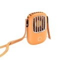 Quạt đeo cổ, quạt sạc tích điện mini cầm tay, Màu cam