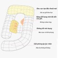 Gối ôm bà bầu hình chữ G giảm đau mỏi tiện dụng