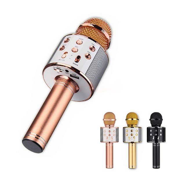 Micro karaoke cầm tay không dây tích hợp loa bluetooth