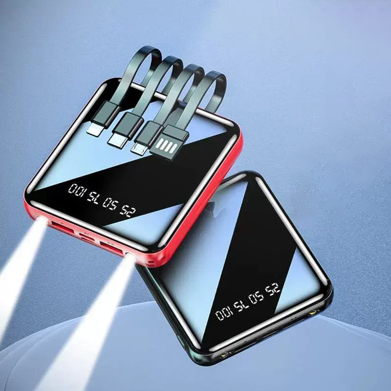 Sạc dự phòng mini 10000mAh tráng gương màn hình led