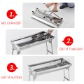 Bếp nướng than hoa BBQ ngoài trời gấp gọn chân cao tiện dụng