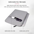Túi chống sốc laptop, Macbook cao cấp siêu bền, Màu ghi -  Size 14 inch