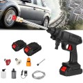 Máy rửa xe cầm tay mini gia đình công suất cao 400W 2 pin sạc