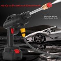Máy rửa xe cầm tay mini gia đình công suất cao 400W 2 pin sạc