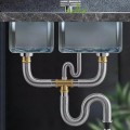 Bộ xi phông chậu rửa bát 2 hố chất liệu cao cấp