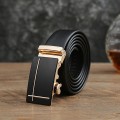 Thắt lưng dây da cao cấp có khóa tự động cho nam , Mặt vàng