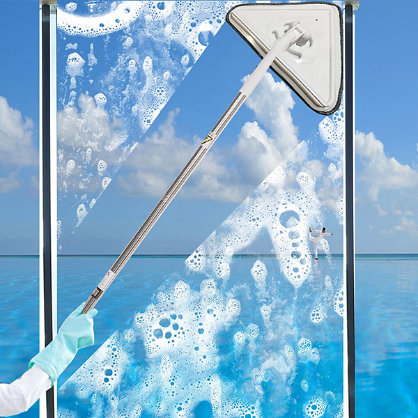 Cây lau kính xoay góc hình tam giác hút ẩm tốt