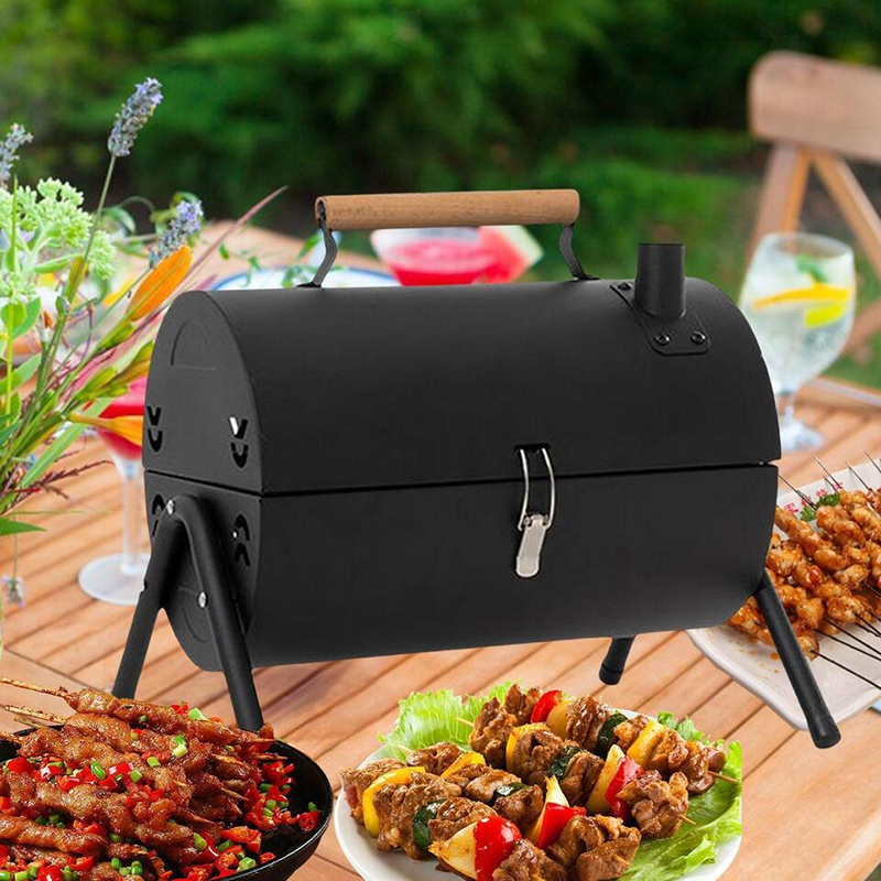 Bếp nướng than hoa BBQ 2 ngăn đa năng gấp gọn
