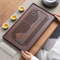 Khay trà bằng tre gỗ đựng ấm chén cao cấp, KT 30x18x3.8cm	
