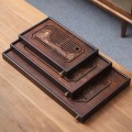 Khay trà bằng tre gỗ đựng ấm chén cao cấp, KT 30x18x3.8cm	