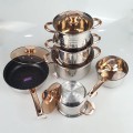 Bộ nồi đáy từ 6 món dùng được cho mọi loại bếp kèm vung kính