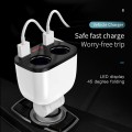 Bộ chia tẩu sạc ô tô 2 cổng, 2 usb đa năng có màn hình led