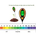 Máy đo điện tử độ PH đất 4 trong 1, đo PH, độ ẩm, ánh sáng, nhiệt độ