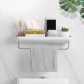 Kệ để đồ nhà tắm kèm thanh inox treo khăn tiện dụng, sang trọng