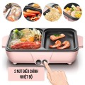 Nồi lẩu nướng mini 2 trong 1 siêu tiện lợi