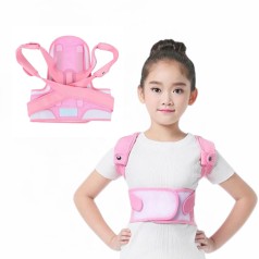 Đai chống gù lưng, định hình cột sống lưng cho bé hiệu quả, Màu hồng - Size S (15-25kg)