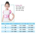 Đai chống gù lưng, định hình cột sống lưng cho bé hiệu quả, Màu hồng - Size S (15-25kg)