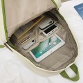 Balo đựng sách vở, laptop,...cho học sinh,sinh viên vải dù cao cấp, Màu trắng khóa xanh