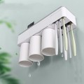 Kệ nhả kem đánh răng tích hợp đựng đồ nhà tắm đa năng