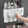Kệ nhả kem đánh răng tích hợp đựng đồ nhà tắm đa năng