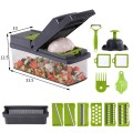 Bộ dụng cụ cắt, thái, gọt, nạo, bào sợi rau củ quả đa năng 14 trong 1 tiện lợi