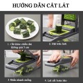 Bộ dụng cụ cắt, thái, gọt, nạo, bào sợi rau củ quả đa năng 14 trong 1 tiện lợi