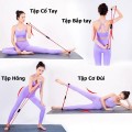 Dây kéo cao su đàn hồi kháng lực số 8 hỗ trợ tập luyện yoga tại nhà hiệu quả, 1 cái
