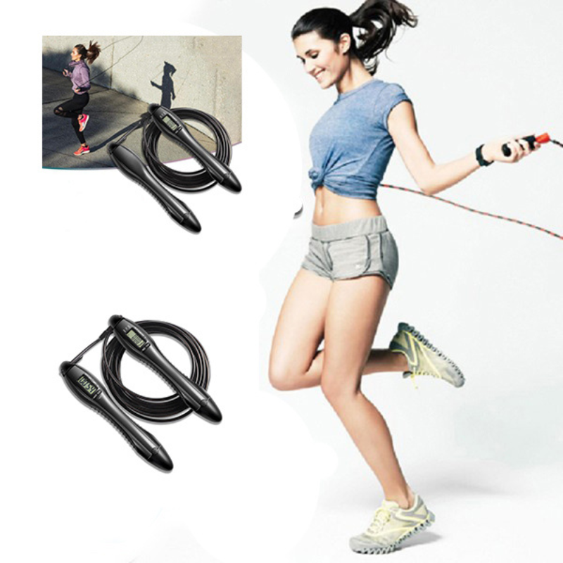 Dây nhảy thể thao lõi thép, có đếm số calo tự động, calo thông minh